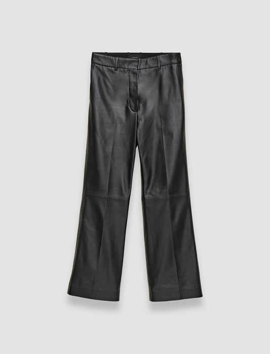 JOSEPH Fashion Women Nappa Leather Talia Trousers Black