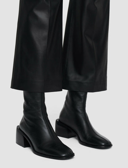 JOSEPH Fashion Women Nappa Leather Talia Trousers Black