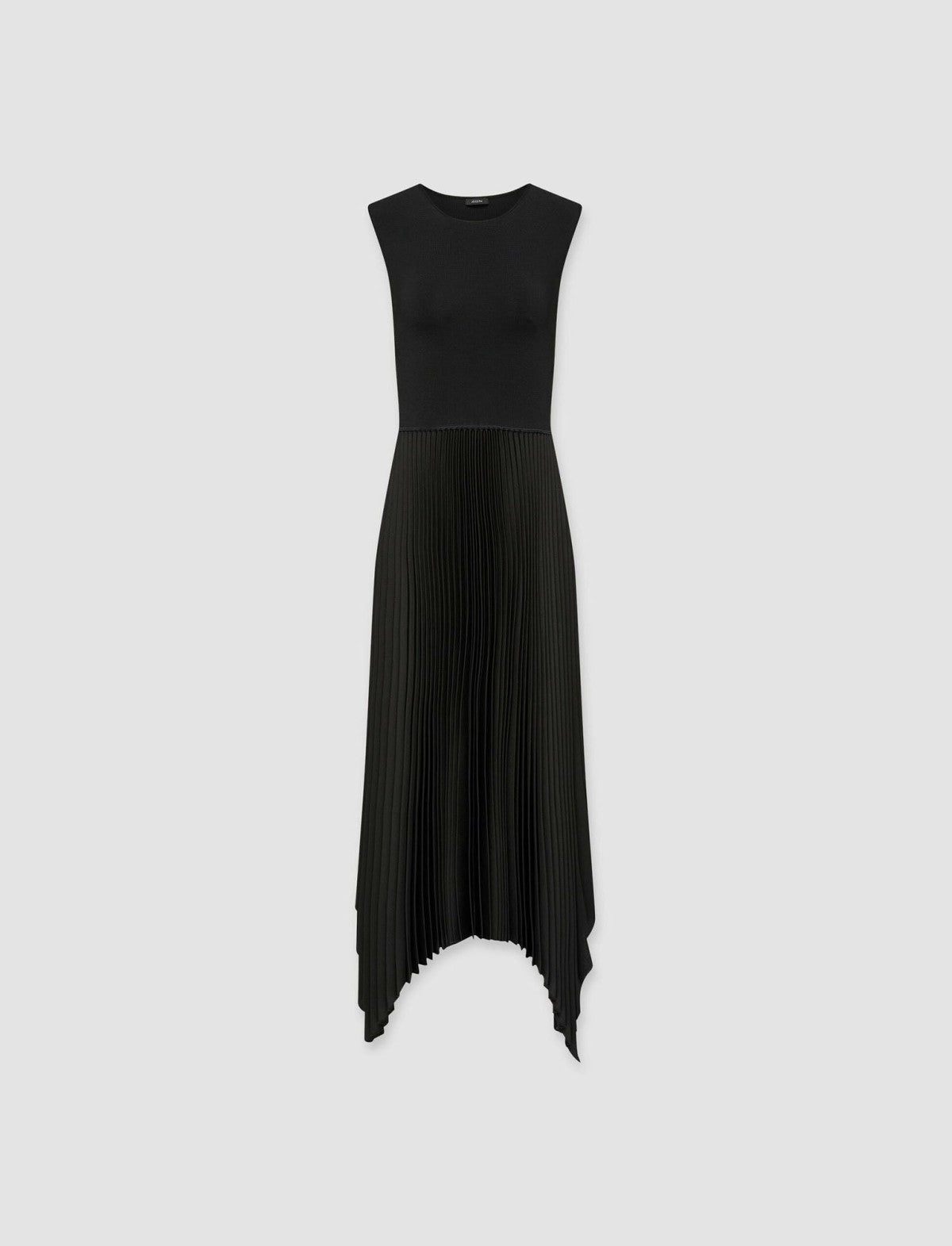 JOSEPH Fashion Women Knit Weave Plissé Dera Dress Black
