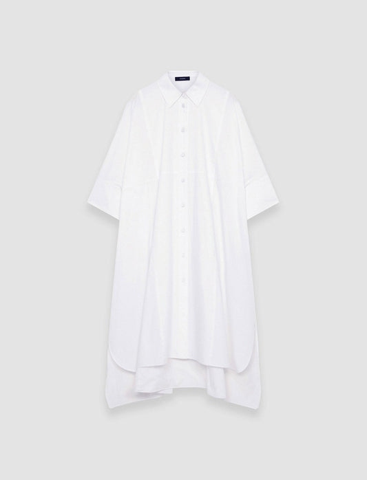 JOSEPH Fashion Women Dania Poplin Dress White