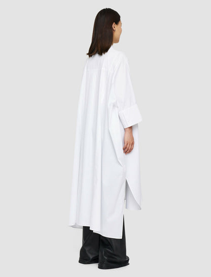 JOSEPH Fashion Women Dania Poplin Dress White