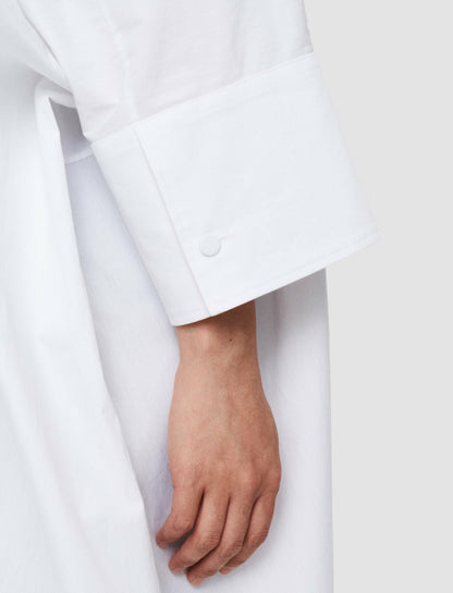 JOSEPH Fashion Women Dania Poplin Dress White