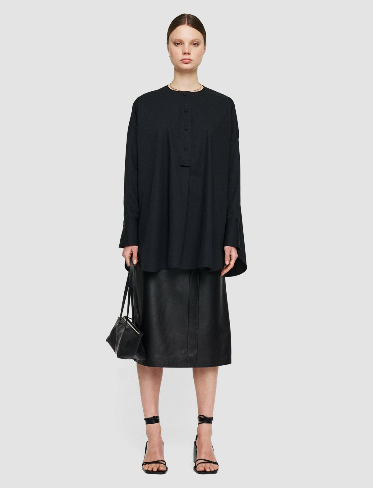 JOSEPH Fashion Women Poplin Botha Blouse Black