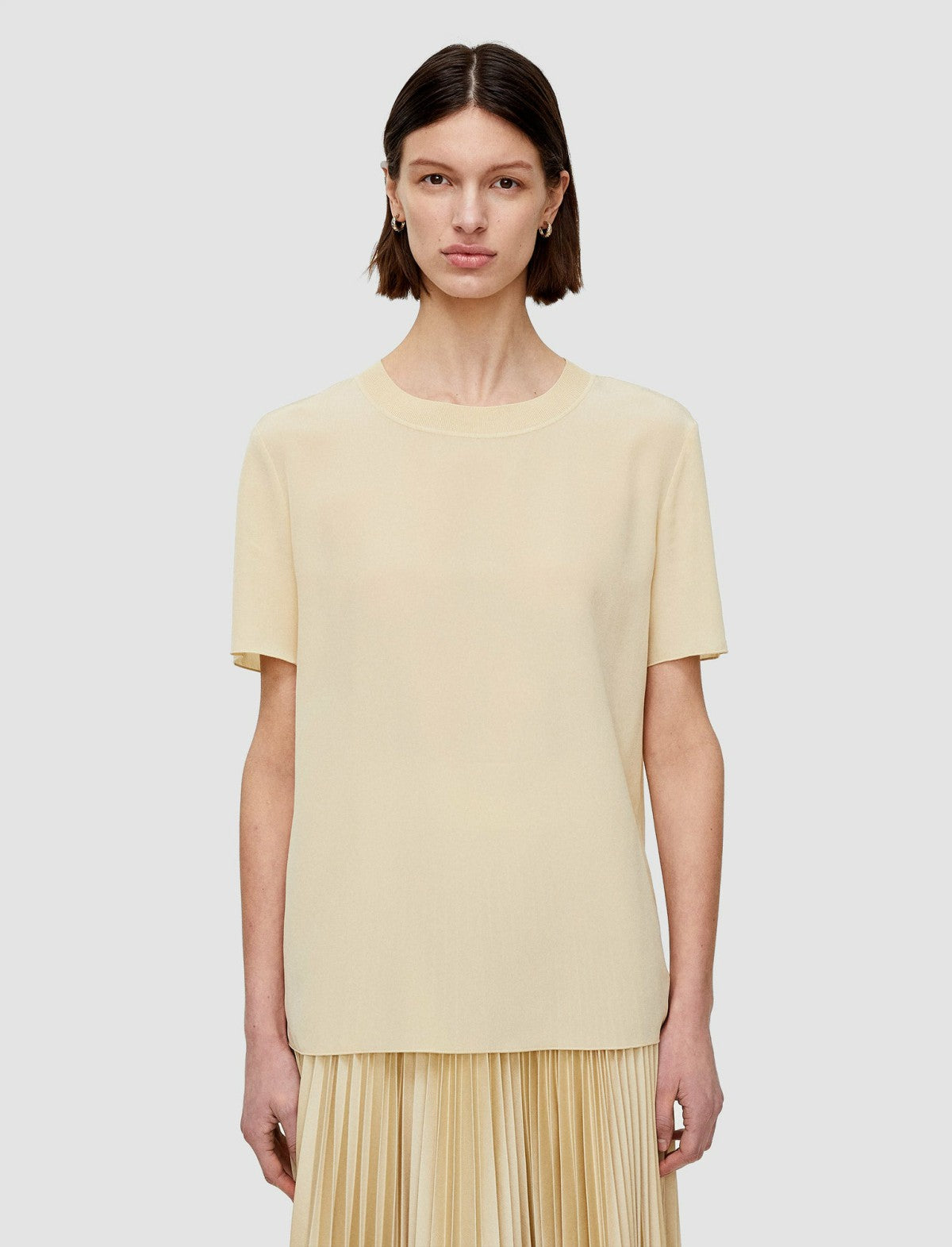 JOSEPH Fashion Women Rubin Crepe de Soie Silk Blouse Safari
