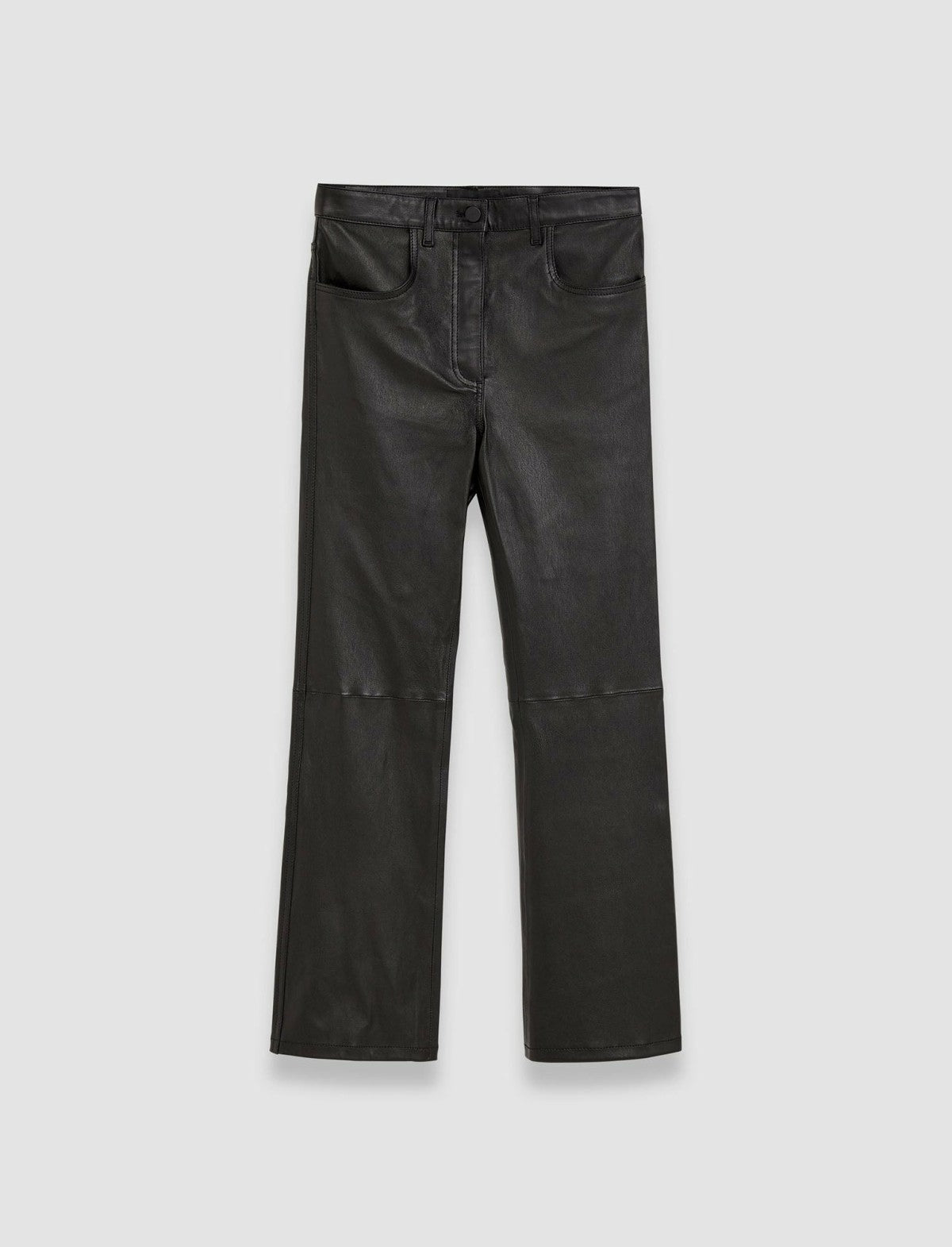 JOSEPH Fashion Women Duke Leather Stretch Trousers Black
