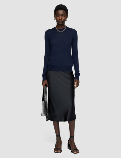 JOSEPH Fashion Women Cashair Round Neck Jumper Navy