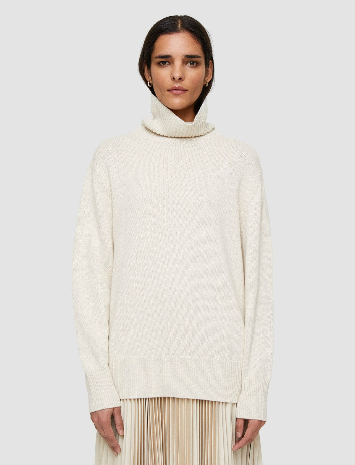 JOSEPH Fashion Women Light Knit High Neck Jumper Ivory