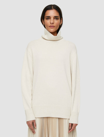 JOSEPH Fashion Women Light Knit High Neck Jumper Ivory