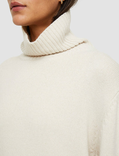 JOSEPH Fashion Women Light Knit High Neck Jumper Ivory