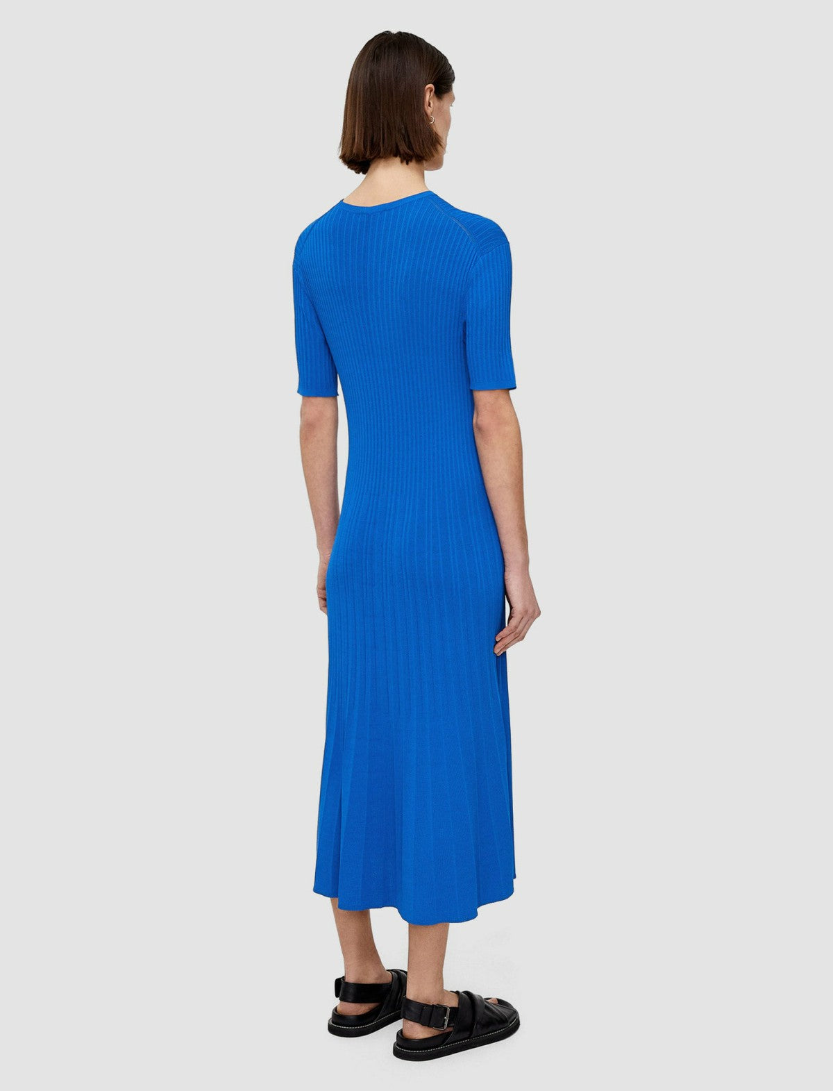 JOSEPH Fashion Women Viscose Rib Knit Dress Ultramarine