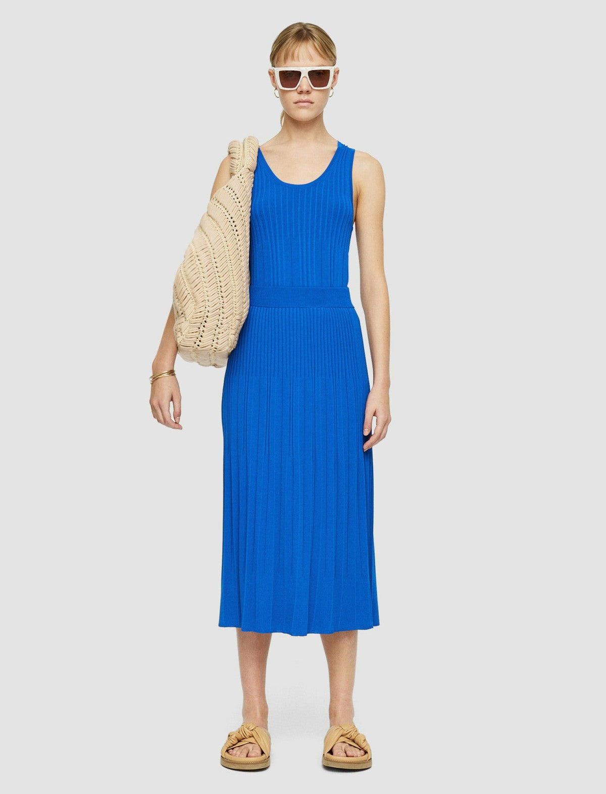 JOSEPH Fashion Women Viscose Rib Knit Skirt Ultramarine
