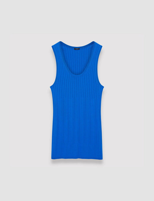 JOSEPH Fashion Women Viscose Rib Knit Tank Top Ultramarine
