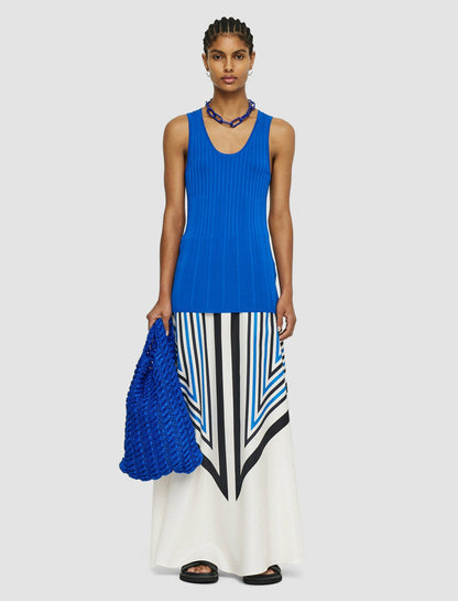 JOSEPH Fashion Women Viscose Rib Knit Tank Top Ultramarine