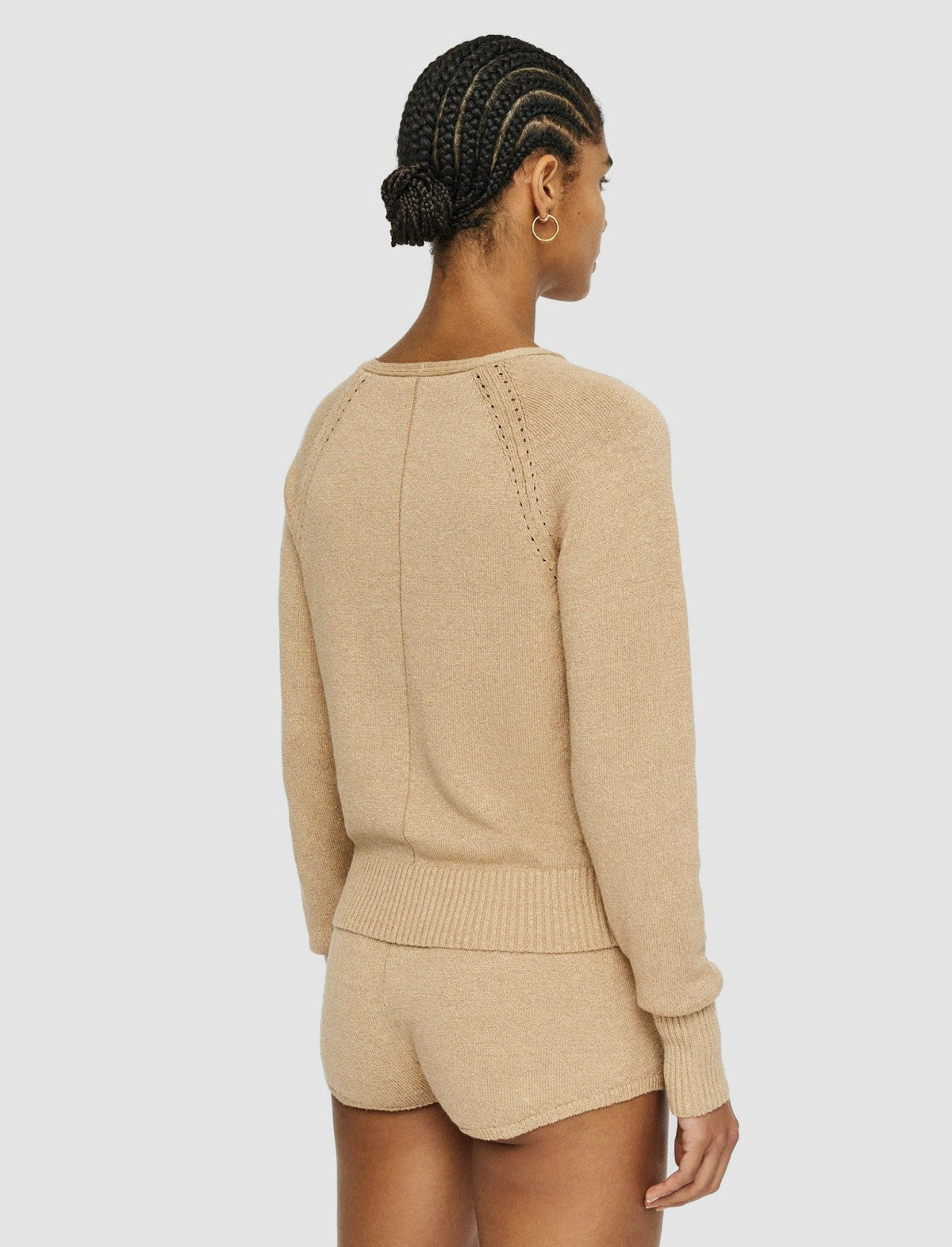JOSEPH Fashion Women Linen Blend Knitted Cardigan Sesame