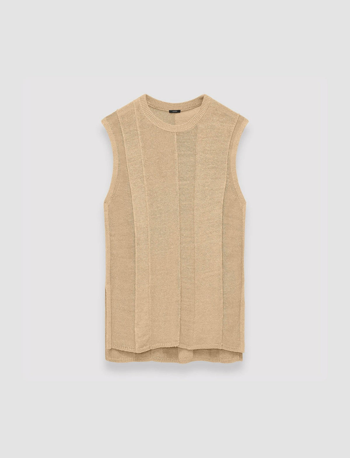 JOSEPH Fashion Women Linen Blend Knitted Tank Top Sesame