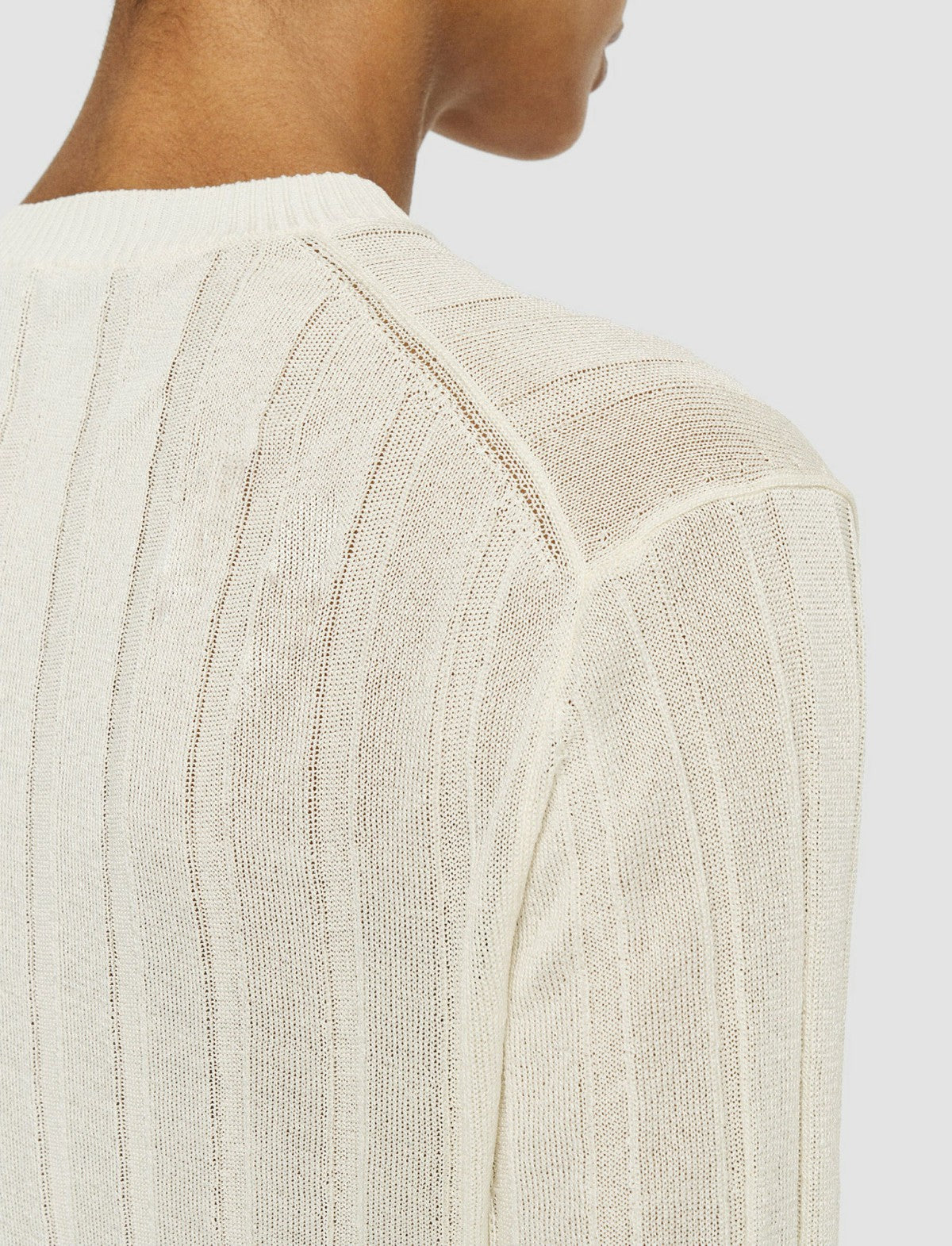 JOSEPH Fashion Women Crisp Rayon Knitted T-Shirt Ivory