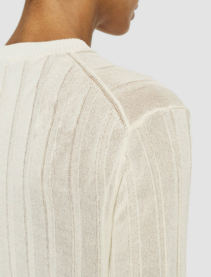 JOSEPH Fashion Women Crisp Rayon Knitted T-Shirt Ivory