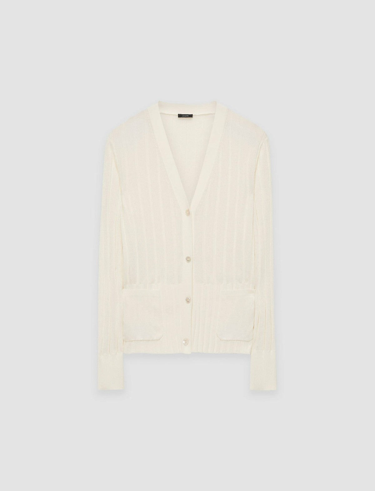 JOSEPH Fashion Women Crisp Rayon Knitted Cardigan Ivory