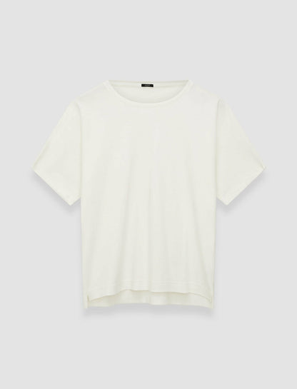 JOSEPH Fashion Women Mercerised Cotton T-shirt Ivory