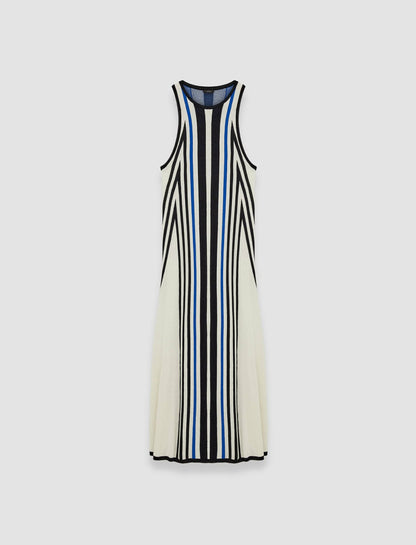 JOSEPH Fashion Women Cretto Jacquard Knitted Dress Ivory Combo