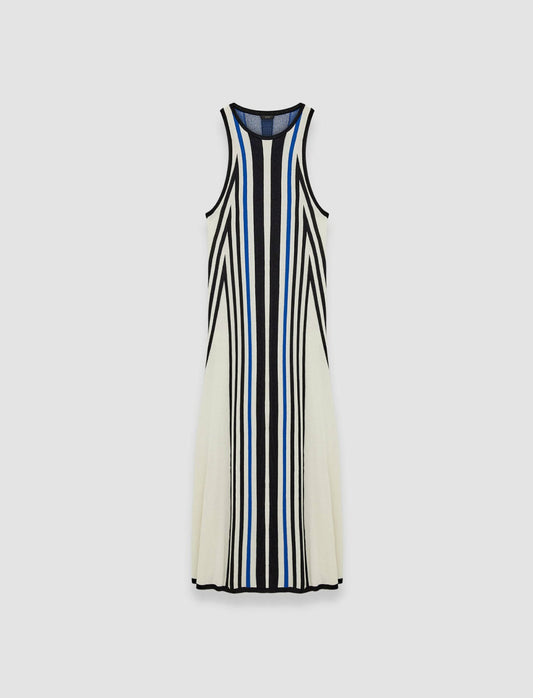 JOSEPH Fashion Women Cretto Jacquard Knitted Dress Ivory Combo