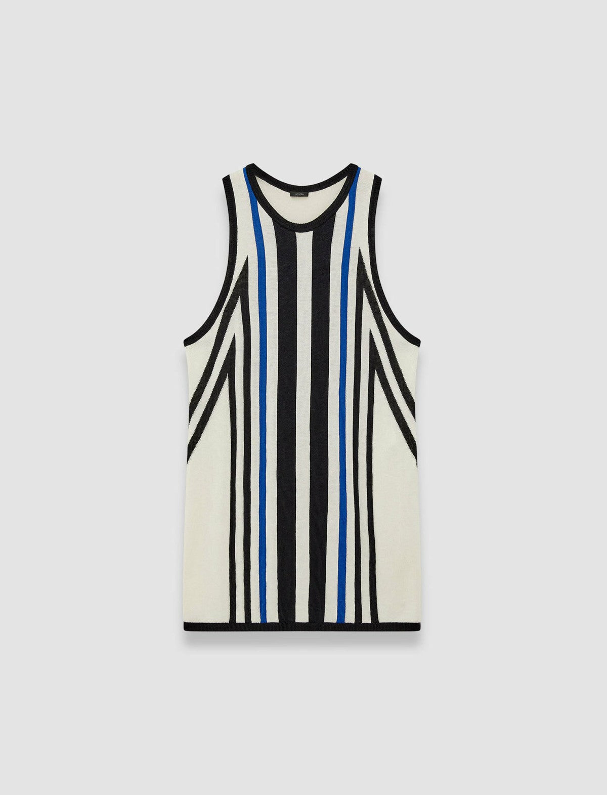 JOSEPH Fashion Women Cretto Jacquard Knitted Tank Top Ivory Combo