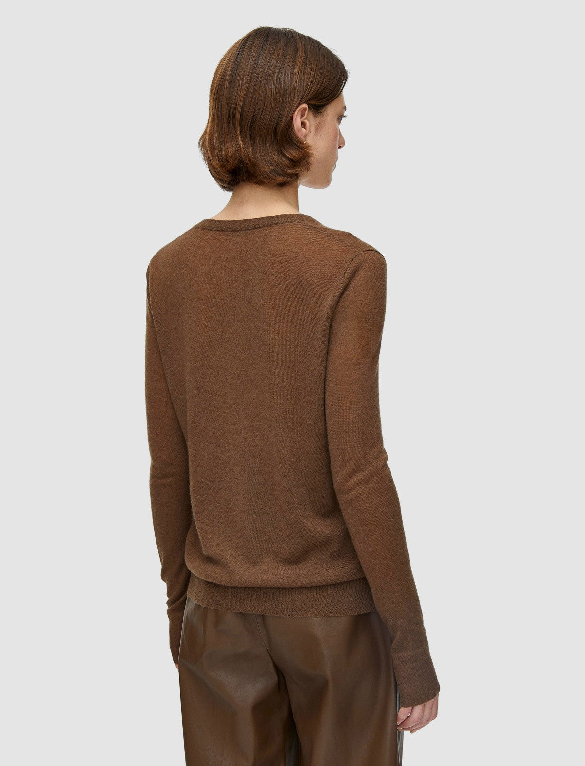JOSEPH Fashion Women Cashair V Neck Jumper Arabica