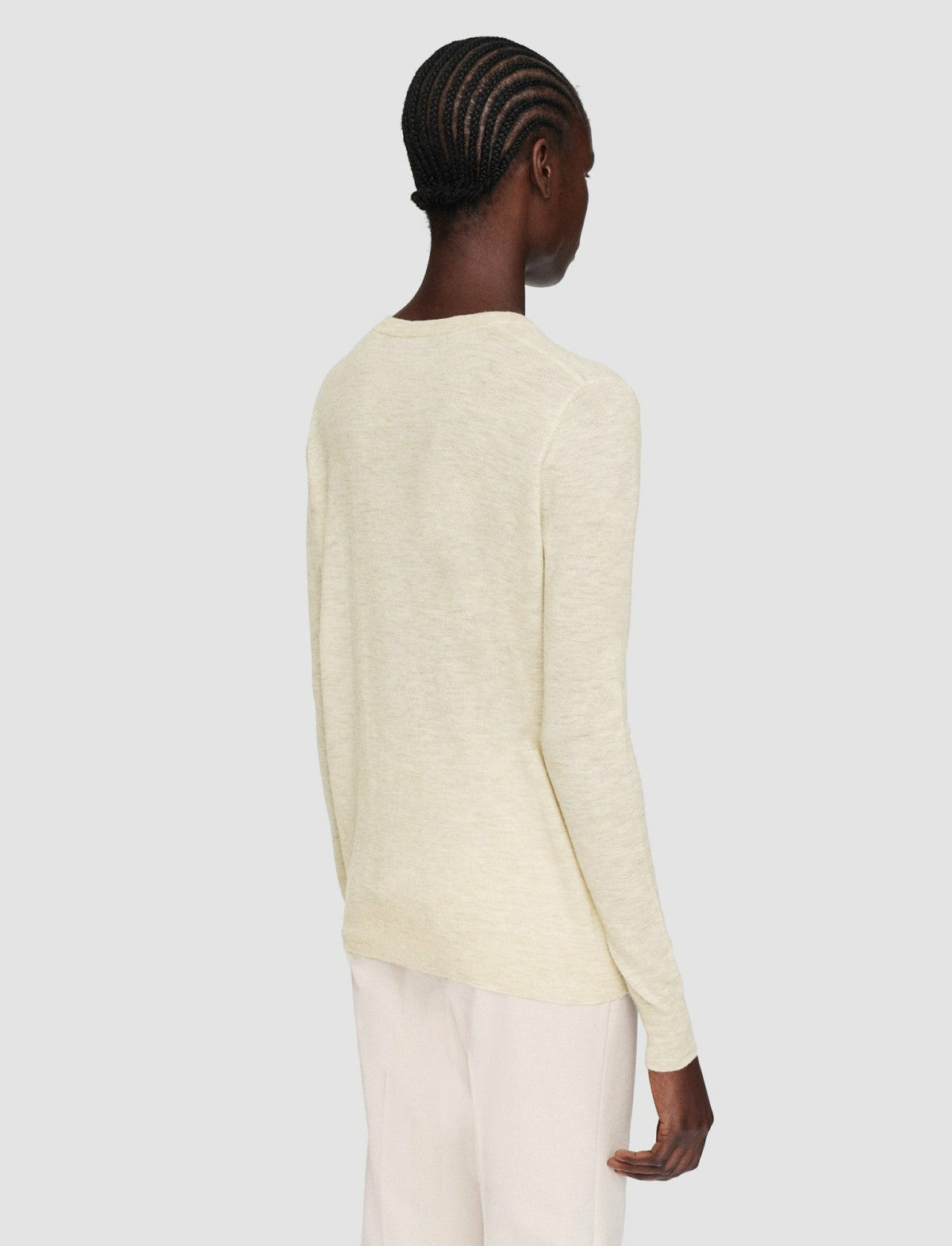 JOSEPH Fashion Women Cashair V Neck Jumper Oat Melange