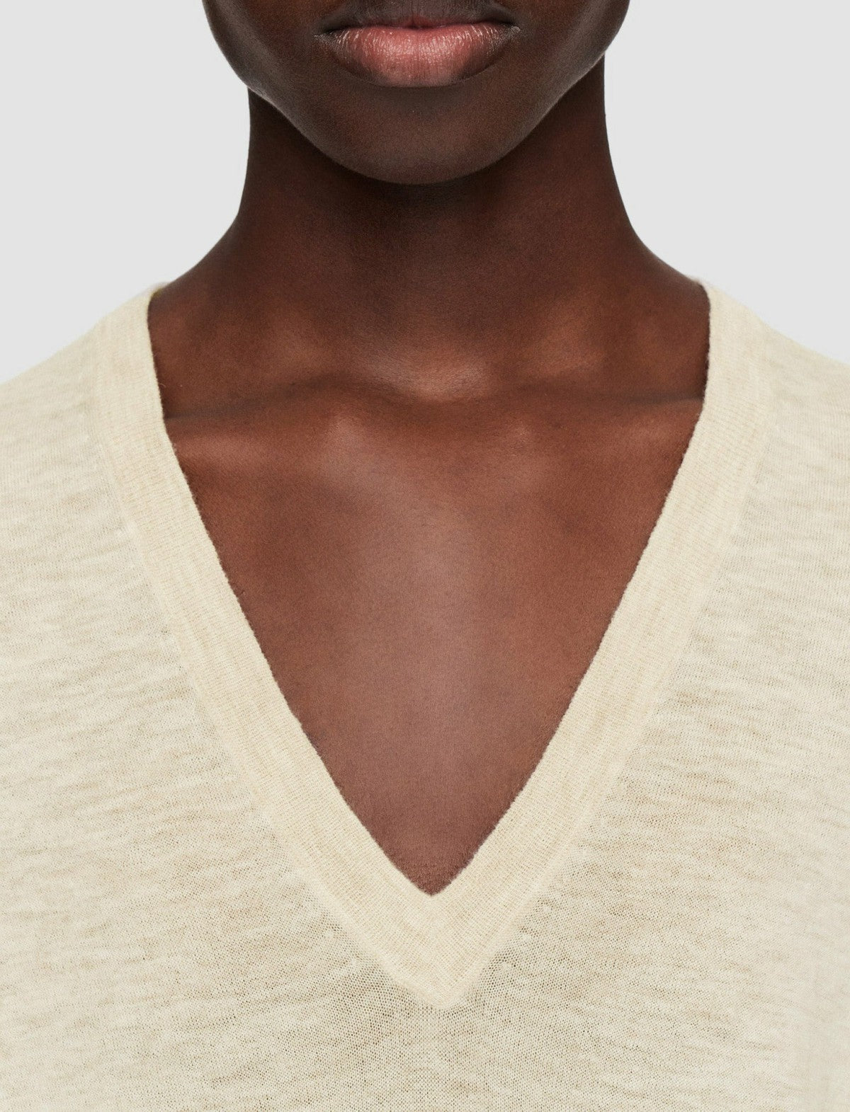 JOSEPH Fashion Women Cashair V Neck Jumper Oat Melange