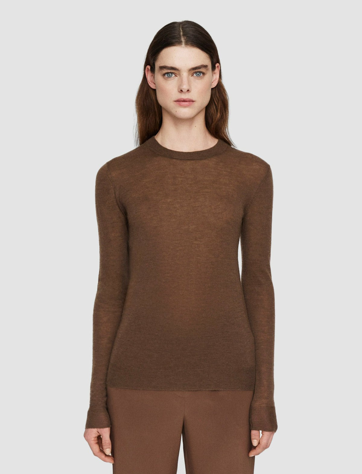 JOSEPH Fashion Women Cashair Round Neck Jumper Arabica