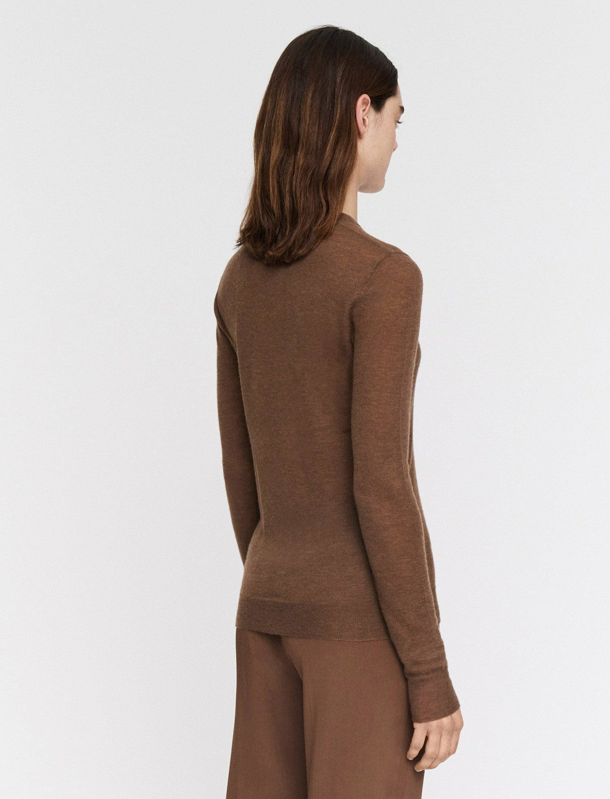 JOSEPH Fashion Women Cashair Round Neck Jumper Arabica