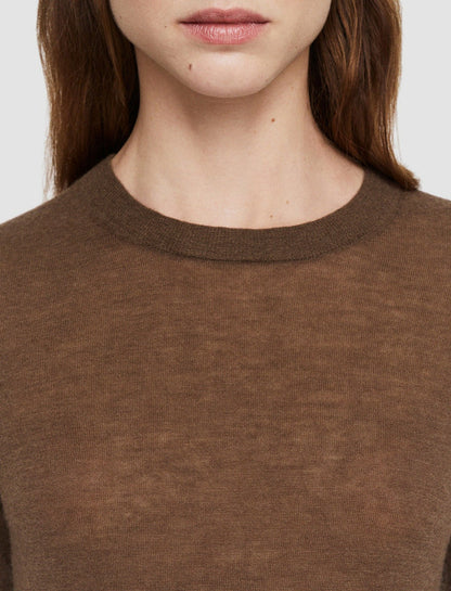 JOSEPH Fashion Women Cashair Round Neck Jumper Arabica