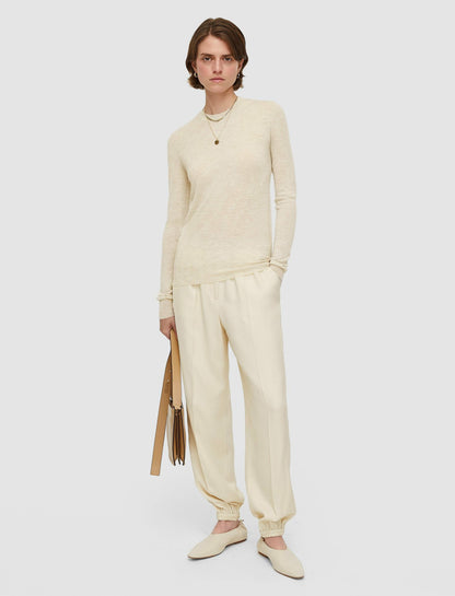JOSEPH Fashion Women Cashair Round Neck Jumper Oat Melange
