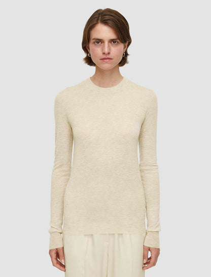 JOSEPH Fashion Women Cashair Round Neck Jumper Oat Melange
