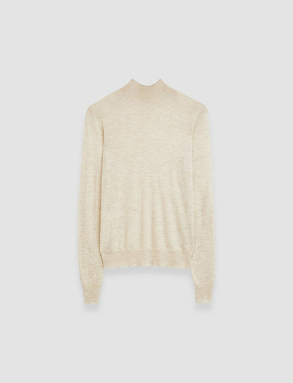 JOSEPH Fashion Women Cashair High Neck Jumper Oat Melange