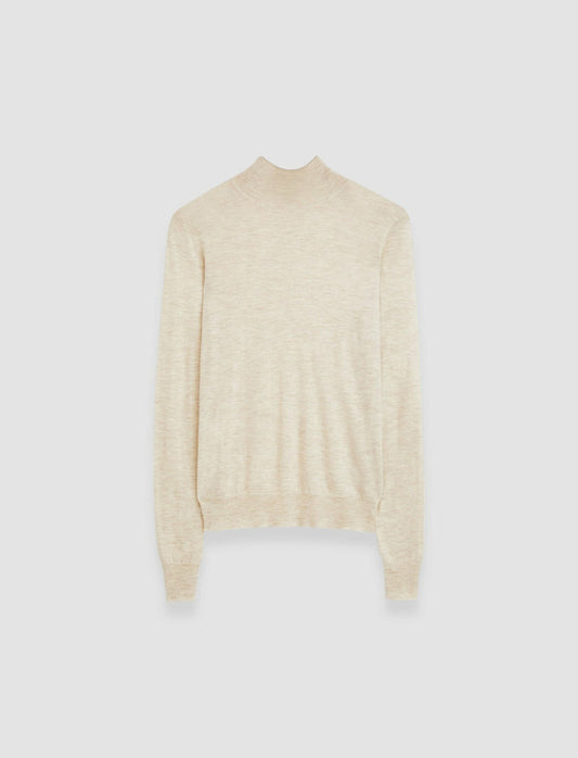JOSEPH Fashion Women Cashair High Neck Jumper Oat Melange