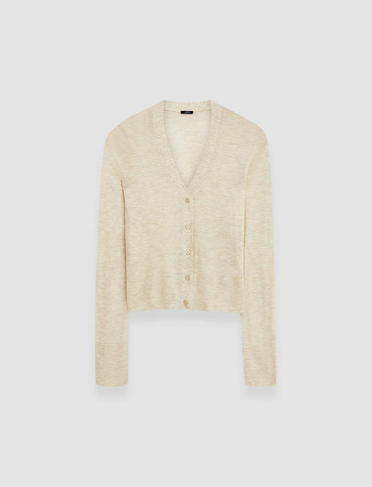 JOSEPH Fashion Women Cashair Cardigan Oat Melange