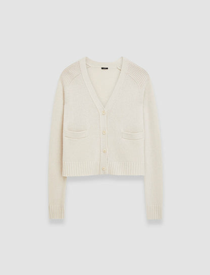 JOSEPH Fashion Women Open Cashmere Cardigan Oat