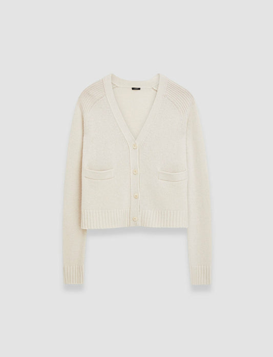 JOSEPH Fashion Women Open Cashmere Cardigan Oat