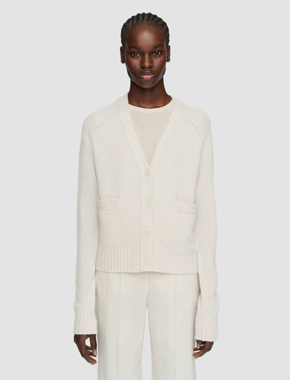 JOSEPH Fashion Women Open Cashmere Cardigan Oat