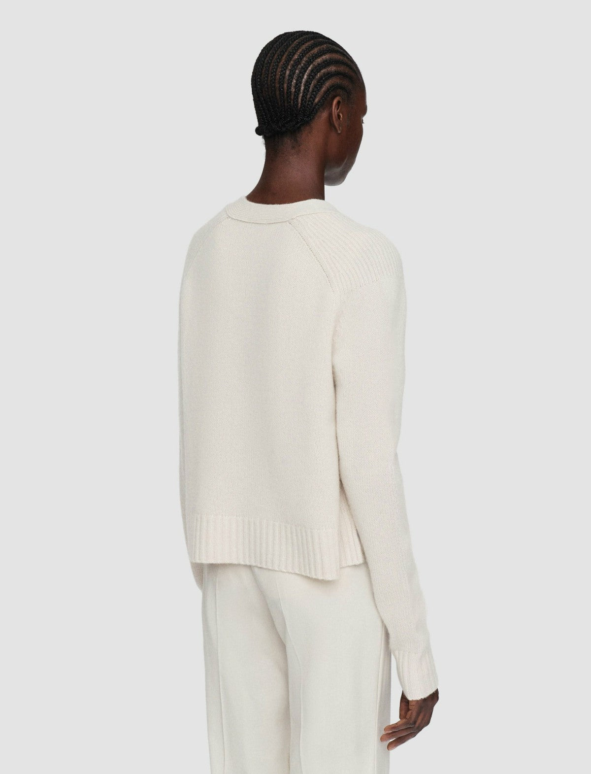JOSEPH Fashion Women Open Cashmere Cardigan Oat