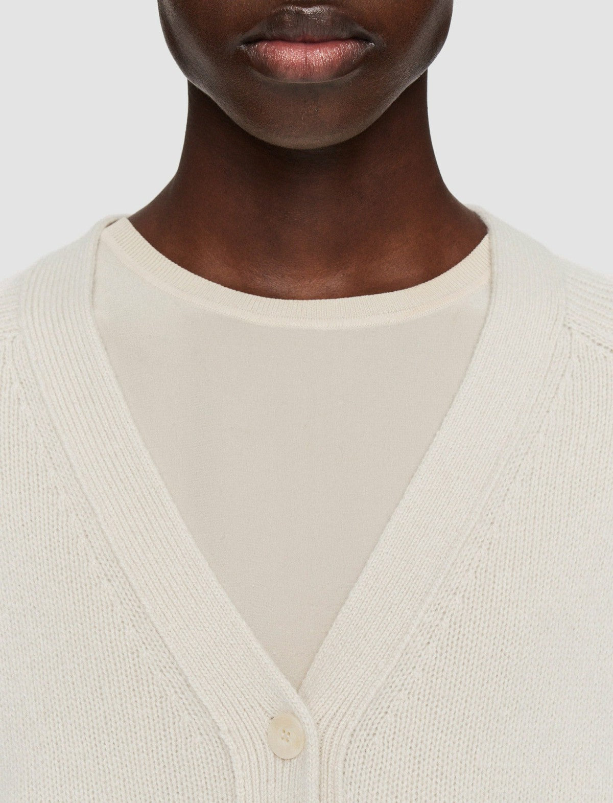 JOSEPH Fashion Women Open Cashmere Cardigan Oat