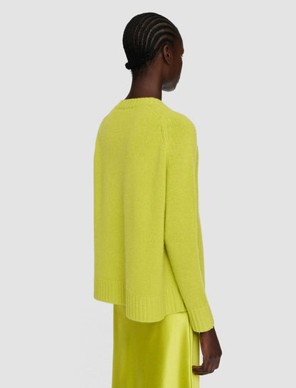 JOSEPH Fashion Women Open Cashmere V Neck Jumper Ginkgo