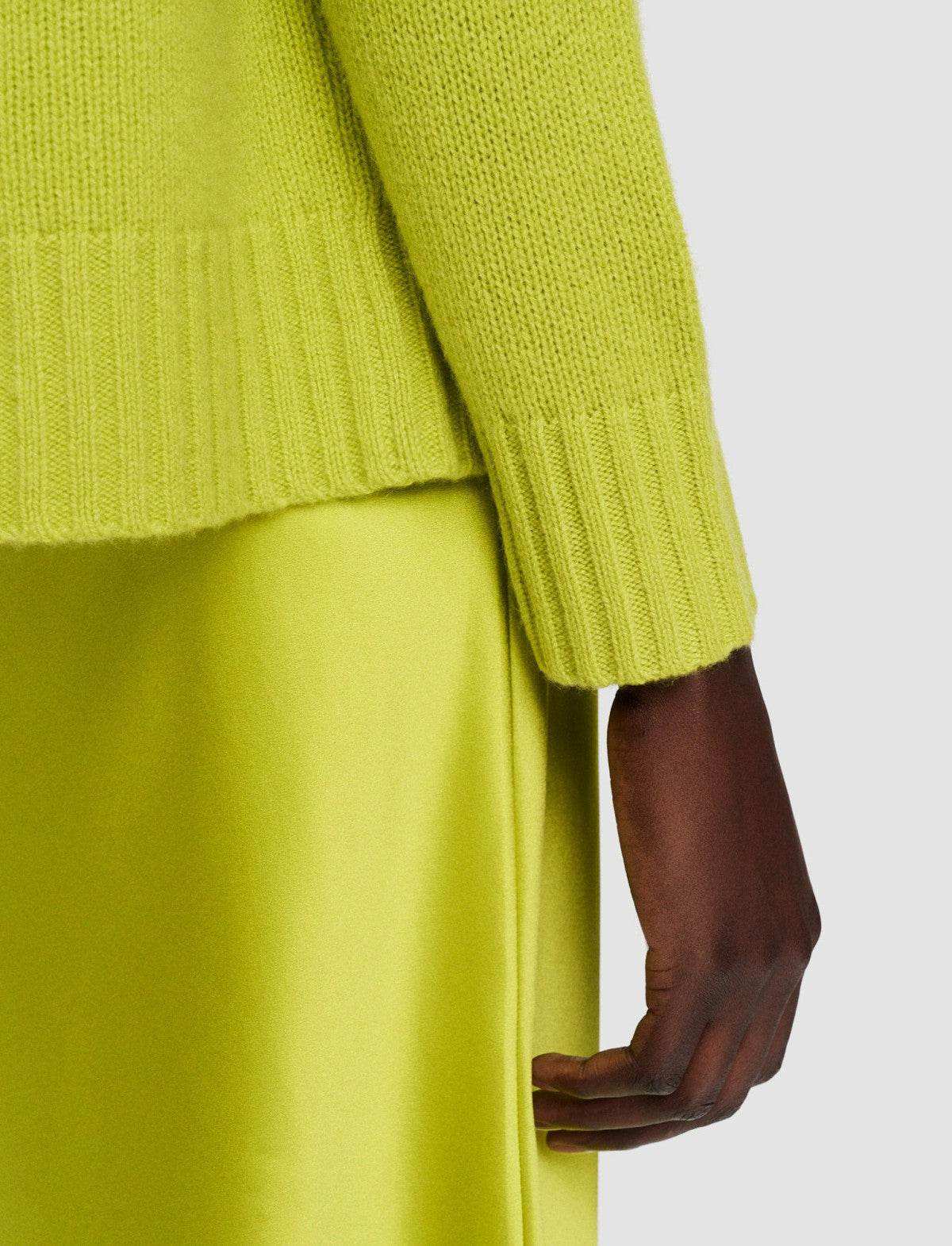 JOSEPH Fashion Women Open Cashmere V Neck Jumper Ginkgo