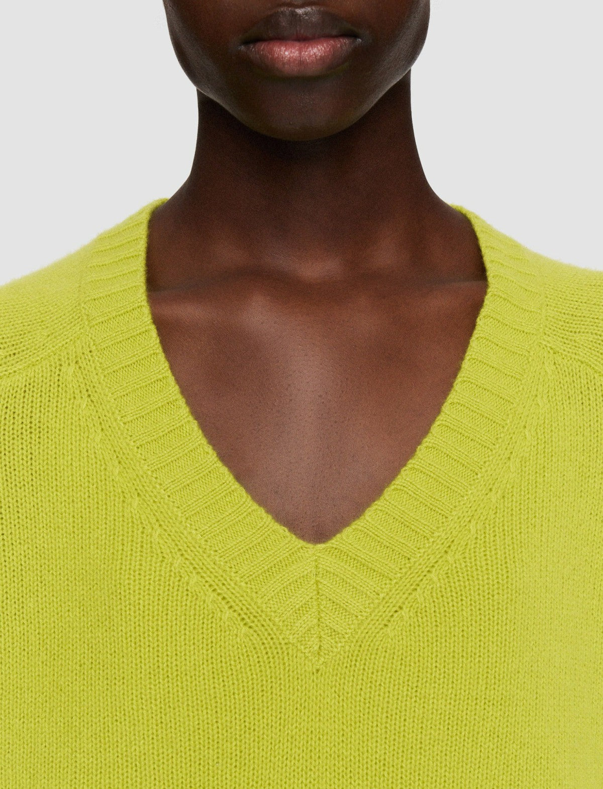 JOSEPH Fashion Women Open Cashmere V Neck Jumper Ginkgo