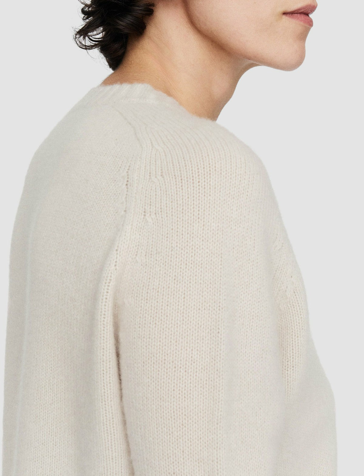 JOSEPH Fashion Women Open Cashmere V Neck Jumper Oat