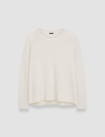 JOSEPH Fashion Women Open Cashmere Round Neck Jumper Oat