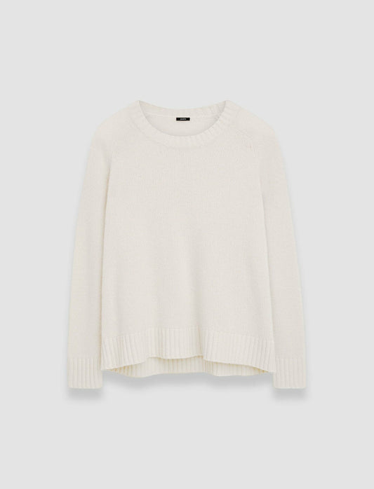 JOSEPH Fashion Women Open Cashmere Round Neck Jumper Oat