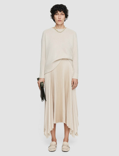 JOSEPH Fashion Women Open Cashmere Round Neck Jumper Oat
