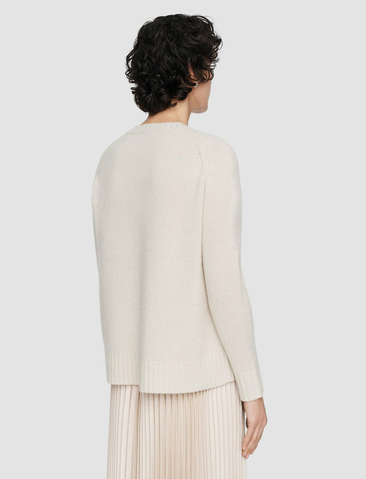 JOSEPH Fashion Women Open Cashmere Round Neck Jumper Oat